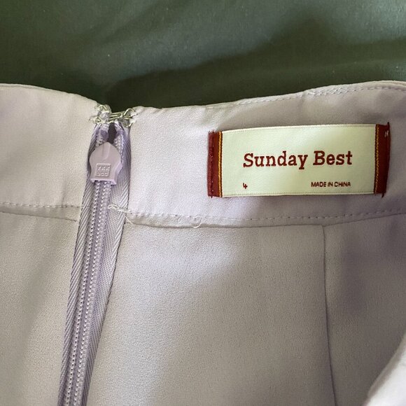 Aritzia Sunday Best | EUC High Waisted Flowy Westley Shorts in Lavender Size 4 - Picture 6 of 9
